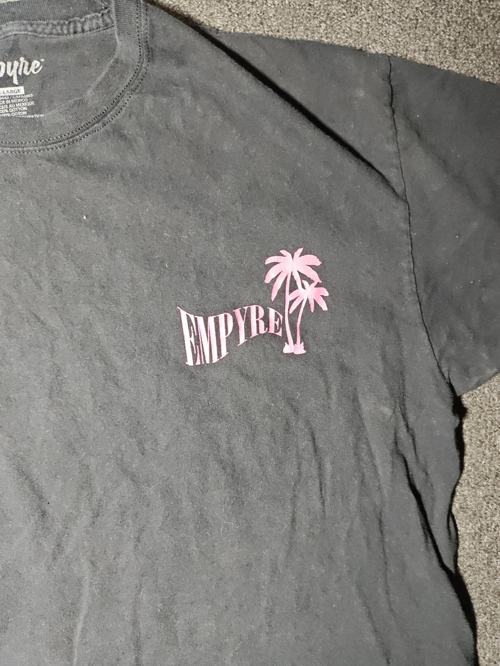 Empyre Black Graphic Palm Logo Tee - Men's Casual Shirt Size XL - Picture 4 of 9